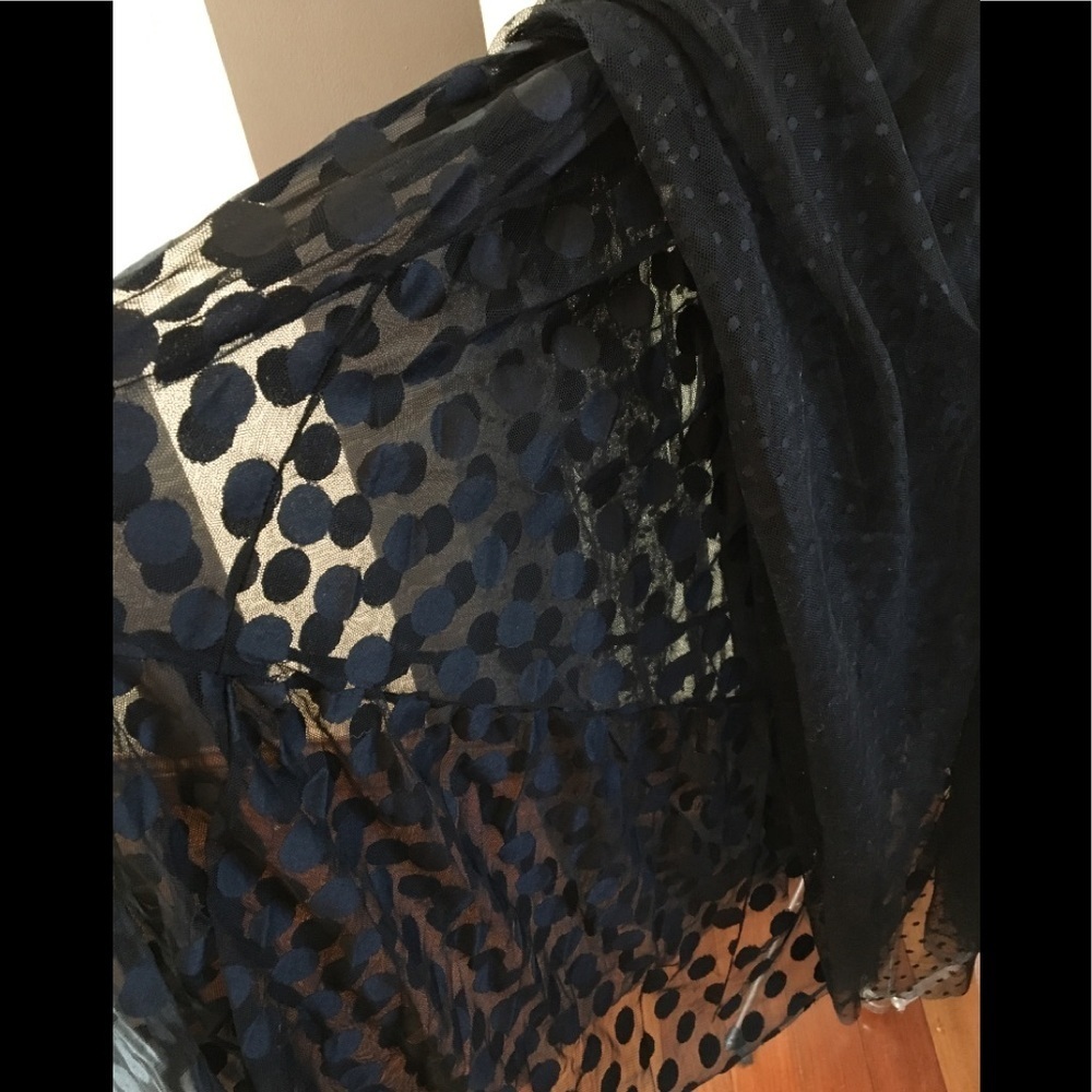 Hiche Dotted Mesh Maxi Black Skirt XS - Picture 7 of 8